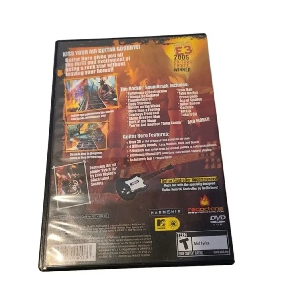 GUITAR HERO Video Game For Sony Playstation 2 + Manual + Case, 2005 - Picture 4 of 4